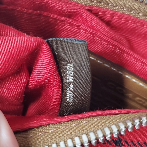 Coach Tartan Plaid Shoulder Hand Bag  No.H2J-8935 Wool Leather COACH - Picture 11 of 12